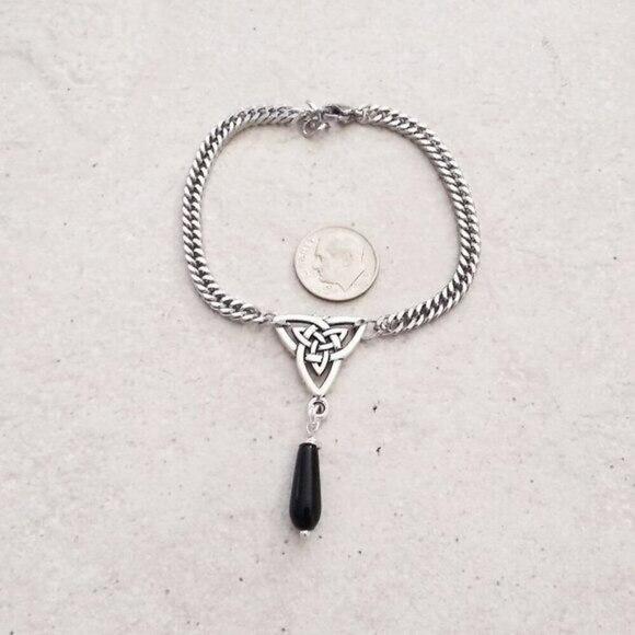 Celtic 2 Bracelet Set - Made to Order in Your Size! Wicca Goth Punk Grunge Pagan - Picture 5 of 12